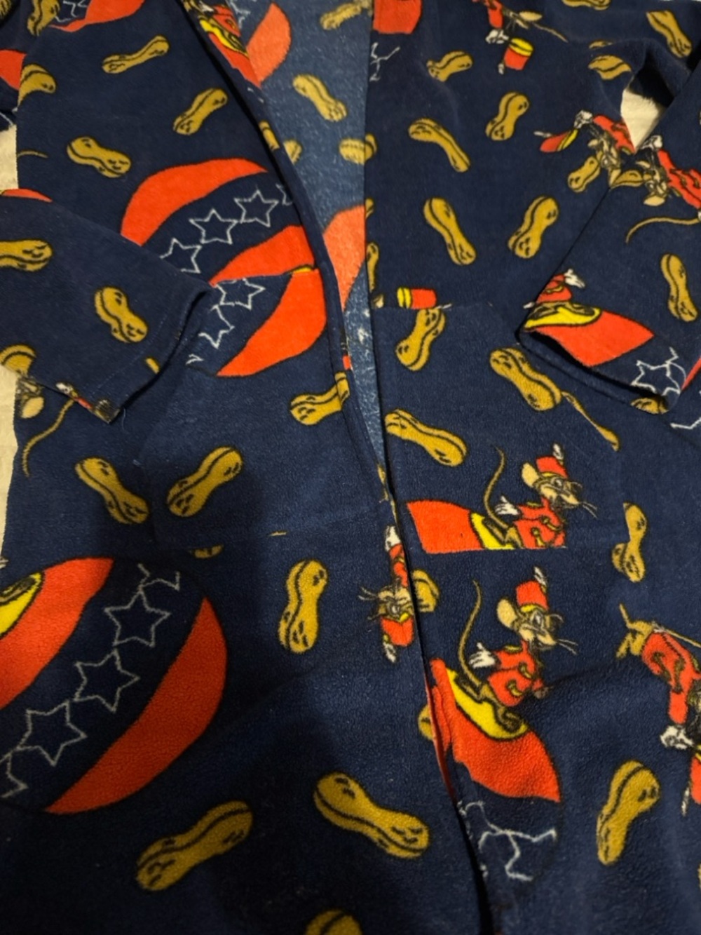 Disney parks house coat Timothy Mouse Dumbo Long fleece robe hoodie Circus Sz.S - Picture 2 of 4